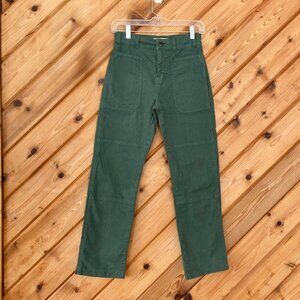Madewell Straight Leg Utility Pants in Forest Green